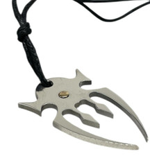 COLLANA UOMO DONNA BAMBINI LACCIO NERO CHARM RAGNO ACCIAIO CON PLACCATURA IN ORO