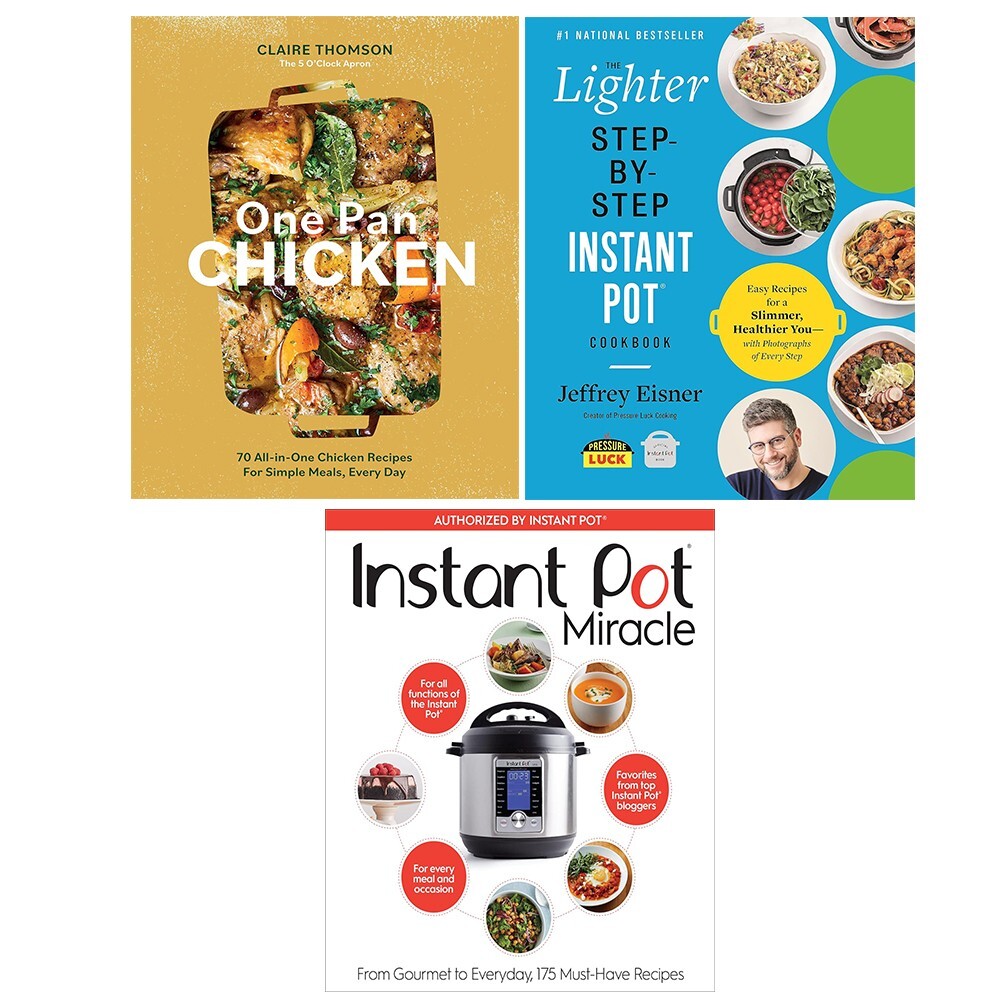 Instant Pot Cookbook 3 Books Set One Pan Chicken Claire Thomson(HB),Lighter Step