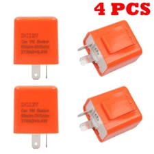 4X 2Pin Electronic LED Flasher Relay Fix Turn Signal Bulbs Hyper Flash Issue 12V