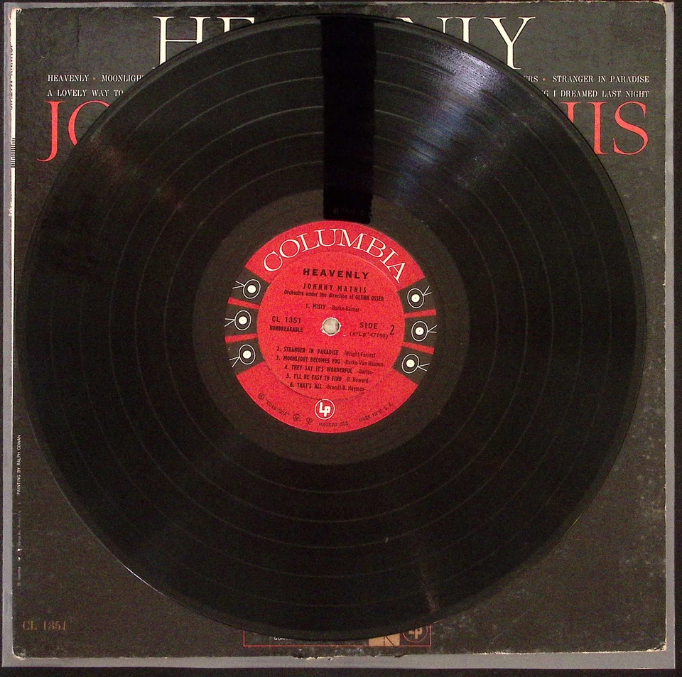 JOHNNY MATHIS HEVENLY COLUMBIA RECORDS VINYL LP 171-37 - Image 4 of 4