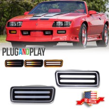 2pc Switchback Led Front Turn Signal Corner Drl Light For 1985-1992 Chevy Camaro 2pc Switchback Led Front Turn Signal Corner Drl Light For 1985-1992 Chevy Camaro