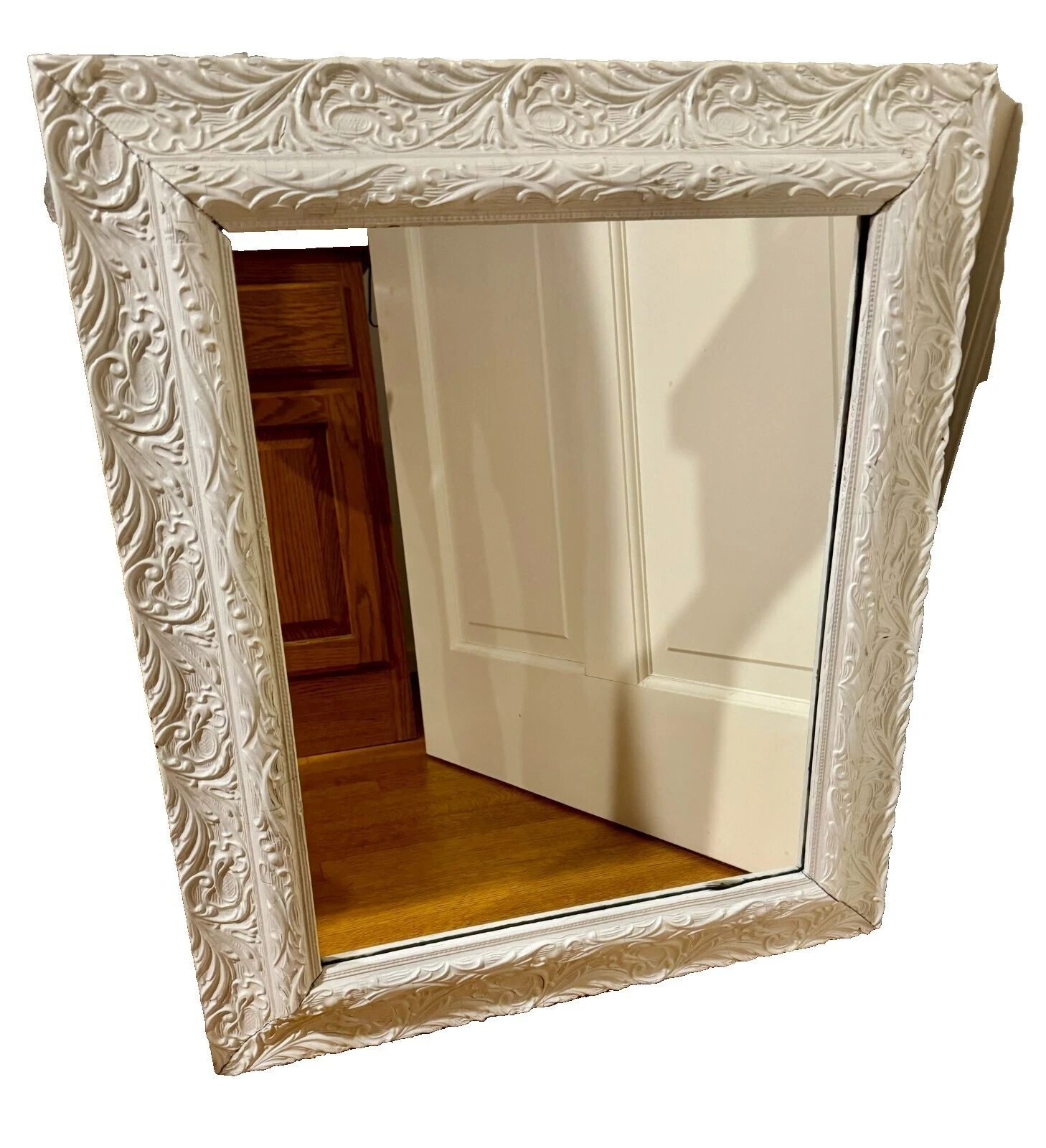 Espejos retrovisores para decoración del hogar con marco de madera en mal estado