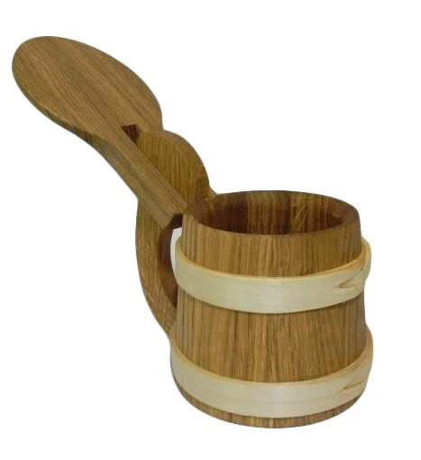 Wooden Oak Beer Mug Cup Tankard with lid Very Solid Father's Day Gift 0.5l /M06 - Image 2 of 4