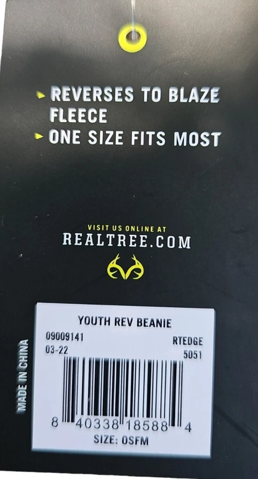 Realtree Edge Youth Reversible Beanie Camouflage Orange Camo NWT - Image 4 of 4