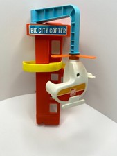 Tomy Playrail Merry-Go Copter Playset Big City Helicopter Part Only 1978 Vintage