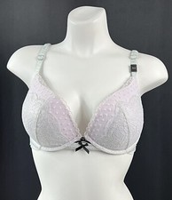 Victoria's Secret Dream Angels Light Purple Gray/Silver Lace Push Up Bra 32DD