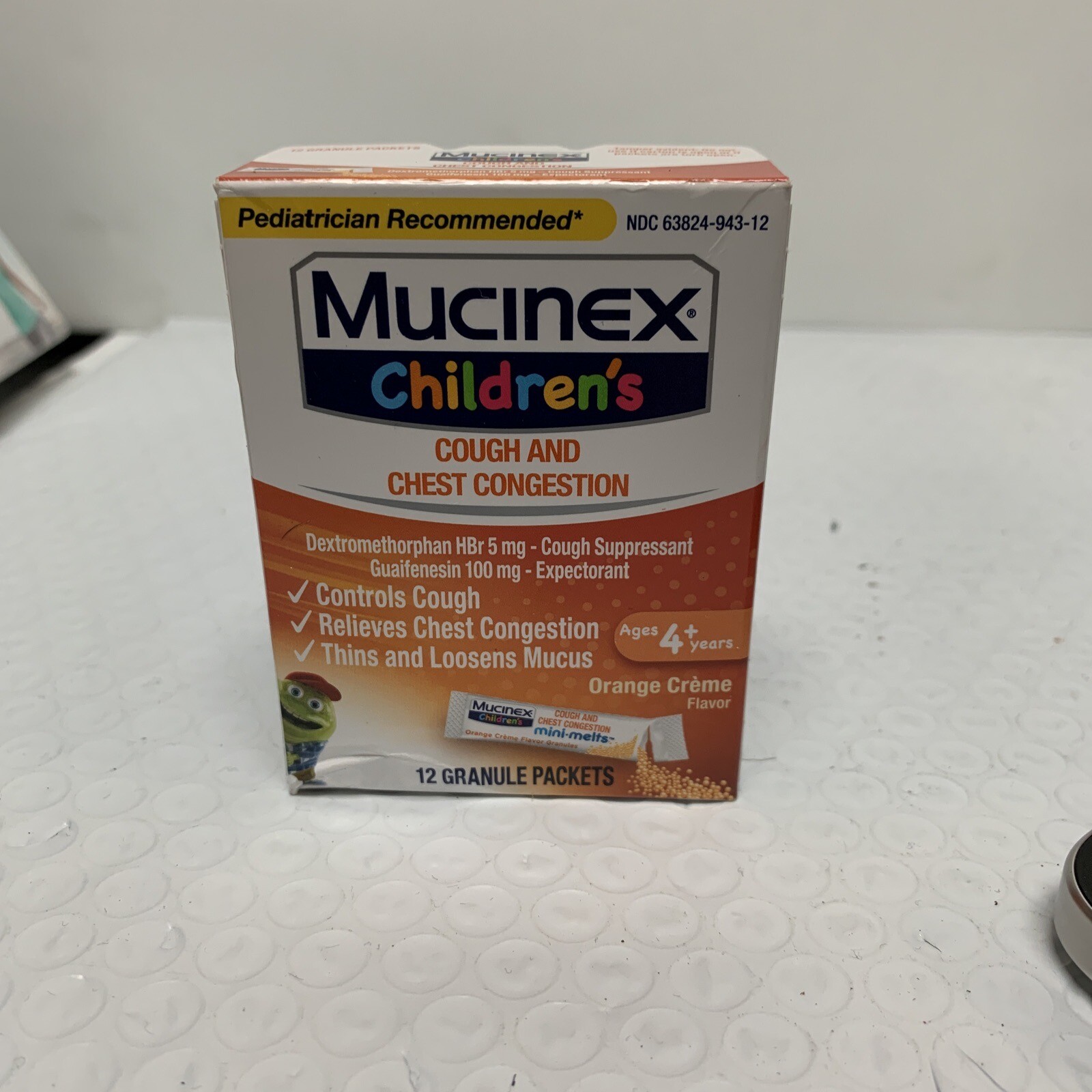 Mucinex Children's Cough and Chest Congestion MiniMelts, Orange Crème