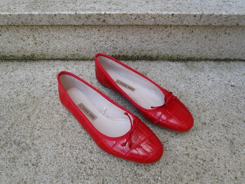 Zapatos señora ZARA bailarina rojo cocodrilo talla 39 NUEVO | eBay