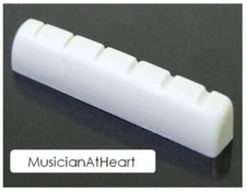 MusicianAtHeart 1 3/4" / 44mm Slotted BONE NUT made for MARTIN Guitar