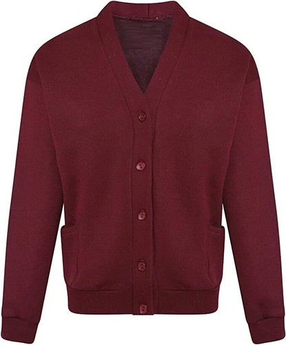 UNI SWEAT SHIRT CARDIGAN (ADULTS) VNECK LONG SLEEVE JUMPER WITH POCKETS 4 SIZE - Picture 14 of 15