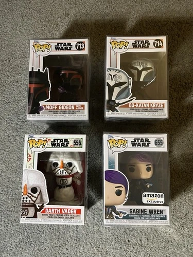 Funko Pop! Vinyl Star Wars Darth Vader, Sabine Wren, Moff Gideon, Bo-Karan Kryze