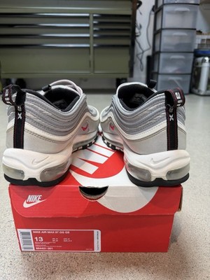 Nike Air Max 97 OG QS Silver Bullet 2017 Metallic Silver Red 884421-001