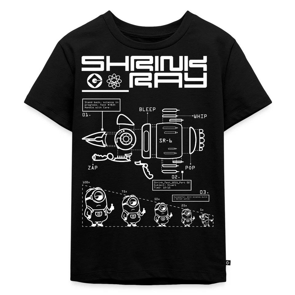 SPREADSHIRT Minions Bauplan Schrumpfstrahler Despicable Me Kinder Premium Bio T-Shirt