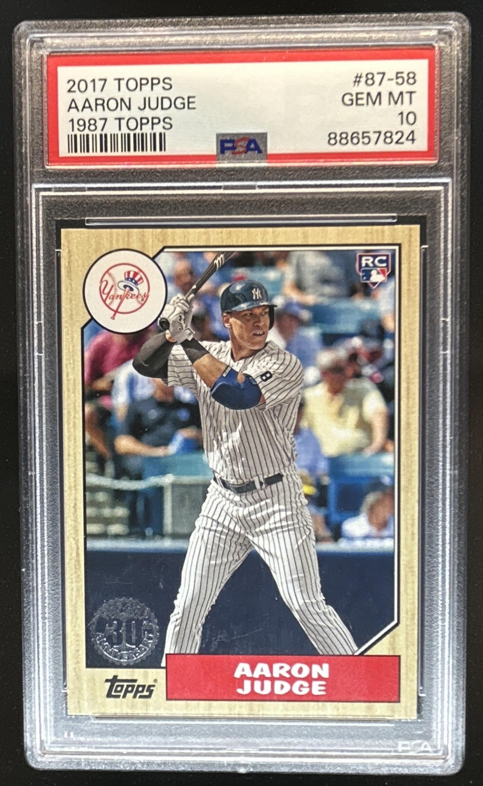 2017 Topps Aaron Judge 1987 RC Rookie #87-58 New York Yankees PSA 10 GEM MINT