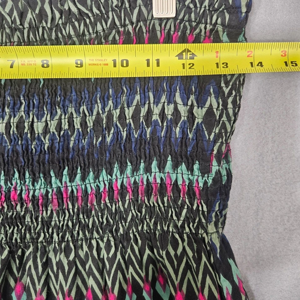 Maxi Vestido Calado Sin Tirantes en Niveles Vestido Whimseygoth Algodón con Ribete de Encaje Talla M Foto 3 de 4