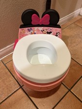 Minnie Mouse Potty Training Seat, Toddler Toilet with Flushing Sounds, Pink