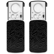 VIVOSUN 2-Pack Jewelry Loupe, Slide-Out Magnifier, 30X/60X/90X LED 2, Black