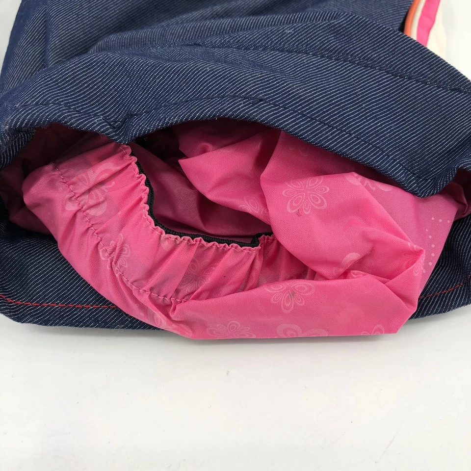 Mono con tirantes de nieve azul y rosa Obermeyer | Para niñas, talla 8 Foto 3 de 4