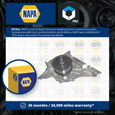 Water Pump fits VW PASSAT 2.8 97 to 05 Coolant NAPA 078121004 078121004H Quality