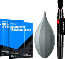 4-In-1 Camera Cleaning Kit for Canon, Nikon, Sony DSLR Cameras, Air Blower, Lens
