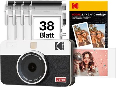 Kodak Mini Shot 2 Retro 4PASS Sofortbildkamera + Fotodrucker 38 Blatt OVP