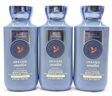 ALL NEW Sweater Weather Body Lotion 8 oz Bath Body Works 3-pack