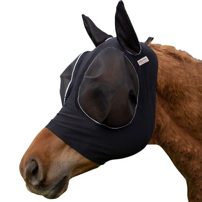 Reflective Lycra Fly with 1 Year Mesh Eyes and Ears,Black,Large (Full/Average...