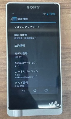SONY NW-ZX1 Silver 128GB Hi-Res Walkman Portable High Resolution 2013 Exc
