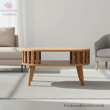 Solid Wood Coffee Table - Japanese Design - 65cm Wide - Japandi Range