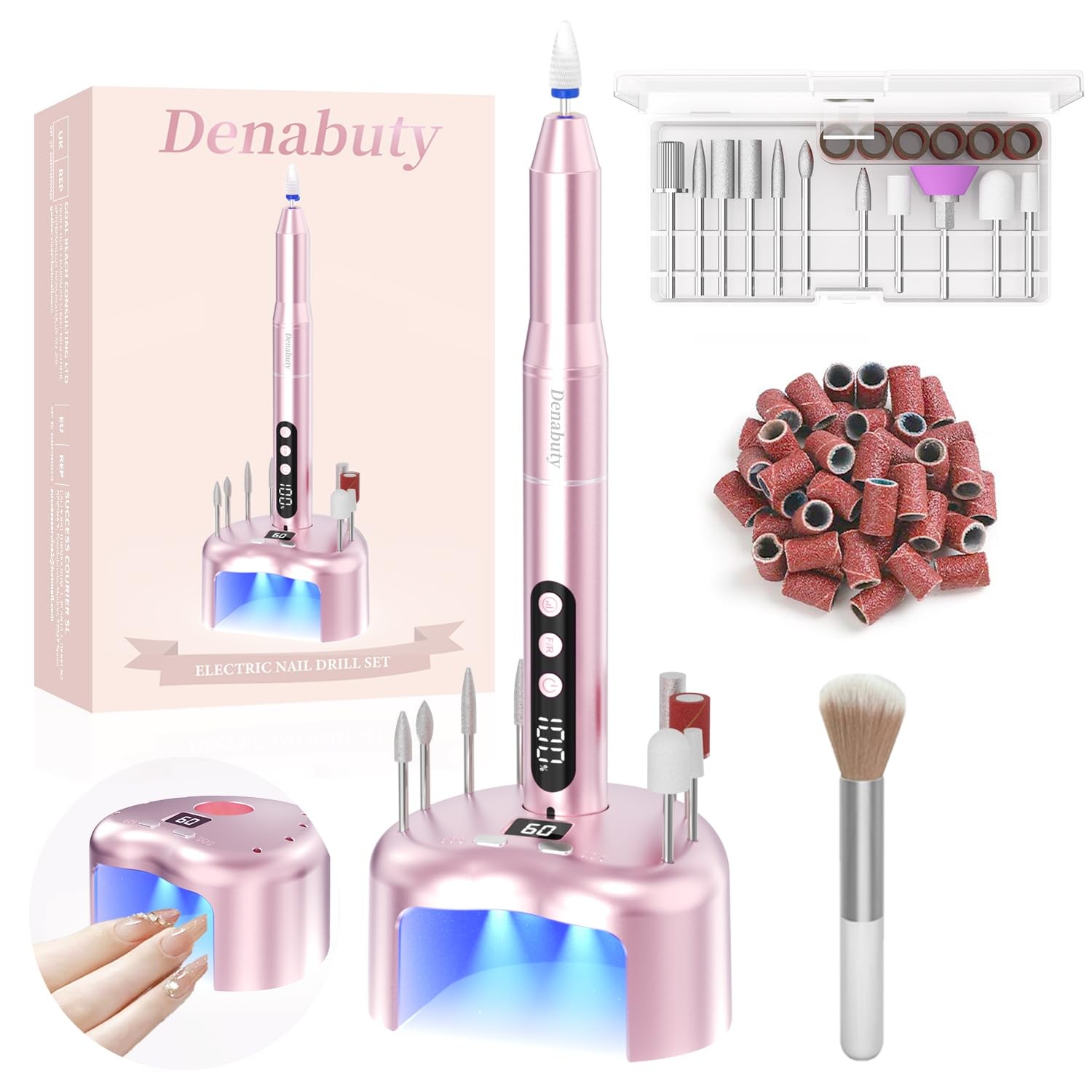 Fresa Unghie Denabuty 35k Giri Professionale Alluminio Kit Completo