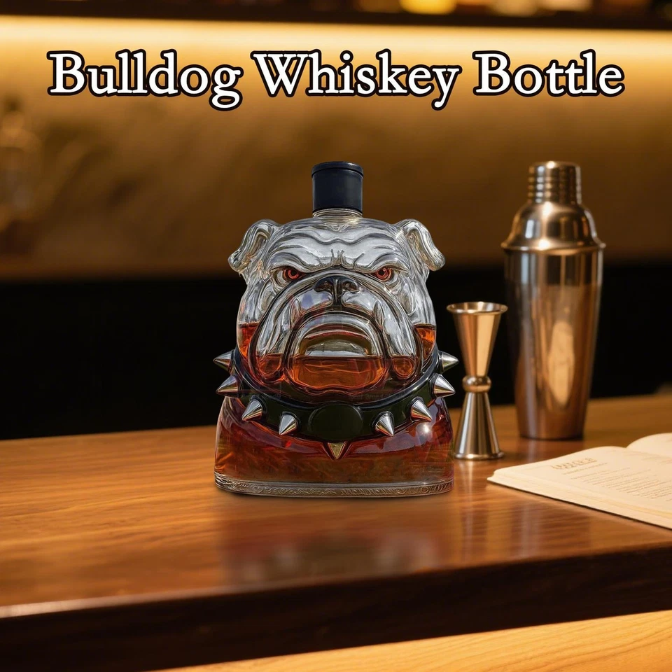 Botella de whisky Georgia Bulldog 300 ml jarra de vidrio botella de vino tinto  Foto 4 de 4