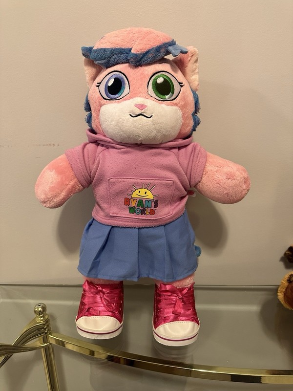 Build A Bear Ryan’s World Alpha Lexa Plush 18" Pink Plush Bear