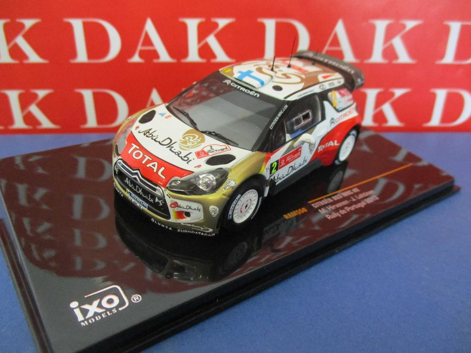 Die cast 1/43 Modellino Auto Citroen DS3 WRC N2 Rally Portogallo 2013 M.Hirvonen - Immagine 2 di 3