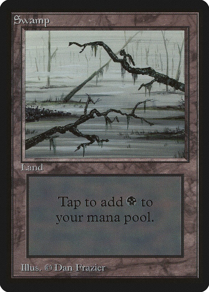 MTG  Swamp (C)  - Beta #296