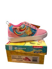 Heelys SpongeBob Shoes Pink Skate Sneakers Kids Size 7 Wheels