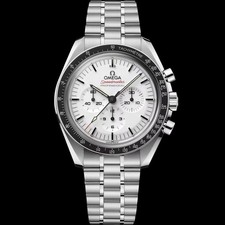 NEW 2026 Omega Speedmaster Moonwatch 42mm White Dial Watch 310.30.42.50.04.001