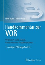 Handkommentar zur VOB Wolfgang Heiermann