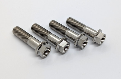 Titan M10-1,25P x 40mm Sechskant Flanschschrauben Ti Bremssattelschrauben Feinteilung
