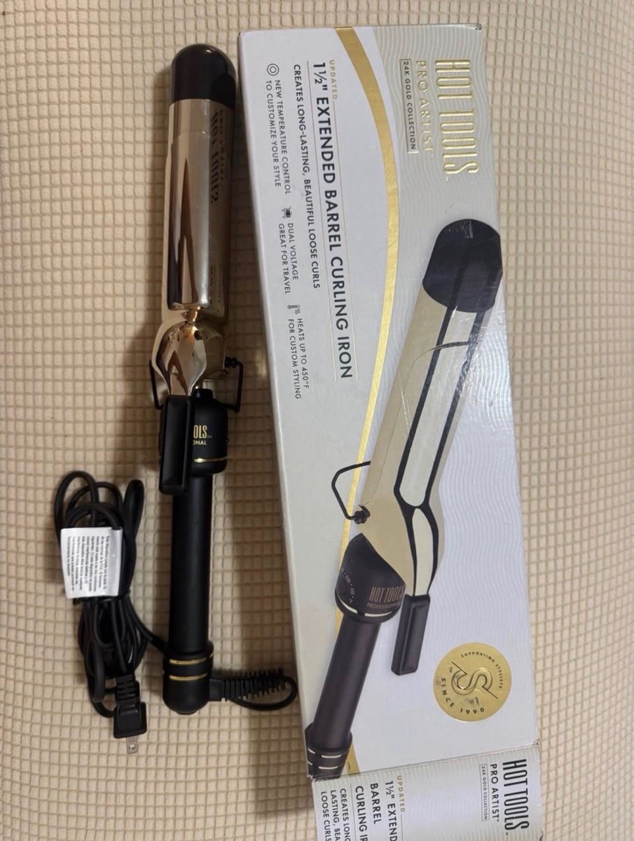 Hot Tools Pro Artist 24K Gold Extended Barrel Curling Iron 1  display picture 1