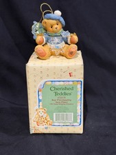 Cherished Teddies Bear with Dangling Snow Flakes Hanging Ornament 272175 1997