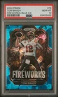 2022 PANINI PRIZM FIREWORKS BLUE ICE #F3 TOM BRADY FIRST #01/99 PSA 10 GEM MINT