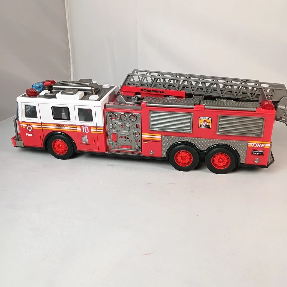 RC Fire Truck - Big Remote Control Toy Fire Truck - 14" Rescue Fire Engine W/Box - Image 3 of 4