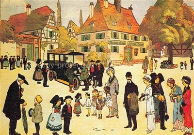 Hansi Waltz J J artist card Alsace Alsace visit village Alsace