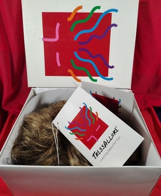 TressAllure Razor Cut Shag Wig Buttered Toast 24/18T Heat Friendly NIB NWT Merci