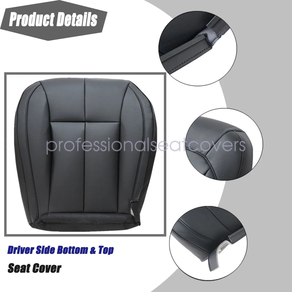 Nuevo para Jeep Grand Cherokee 1999-04 parte inferior y superior cubierta de asiento de cuero negro Foto 4 de 4