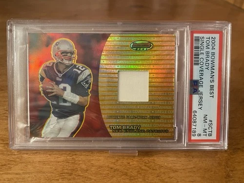 New Listing2004 Bowman Best Tom Brady Jersey Game Worn Patch SN 31/50. Awesome!