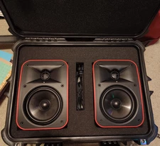 JBL Control X Wireless Bluetooth Speakers with flight case Red Rare