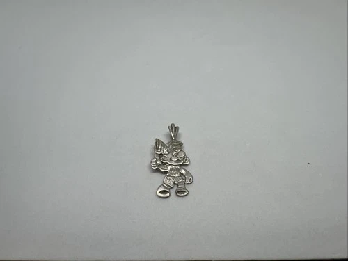 Vintage Sterling 925 Tested Smurf Charm, Small Petite Tiny Smurf Pendant C6