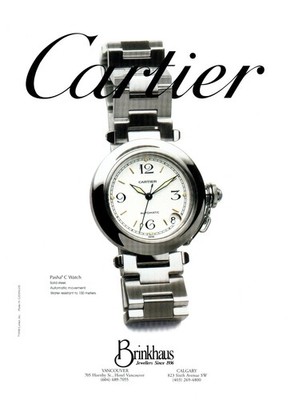 PRINT AD, 1998 Cartier Fashion Brinkhaus Jewellers 90's Canadian Stores Pasha C