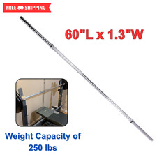 Fitness Weight Bar 5 Feet Barbell 1 Inch Solid Chrome Workout Exercise Lifting
